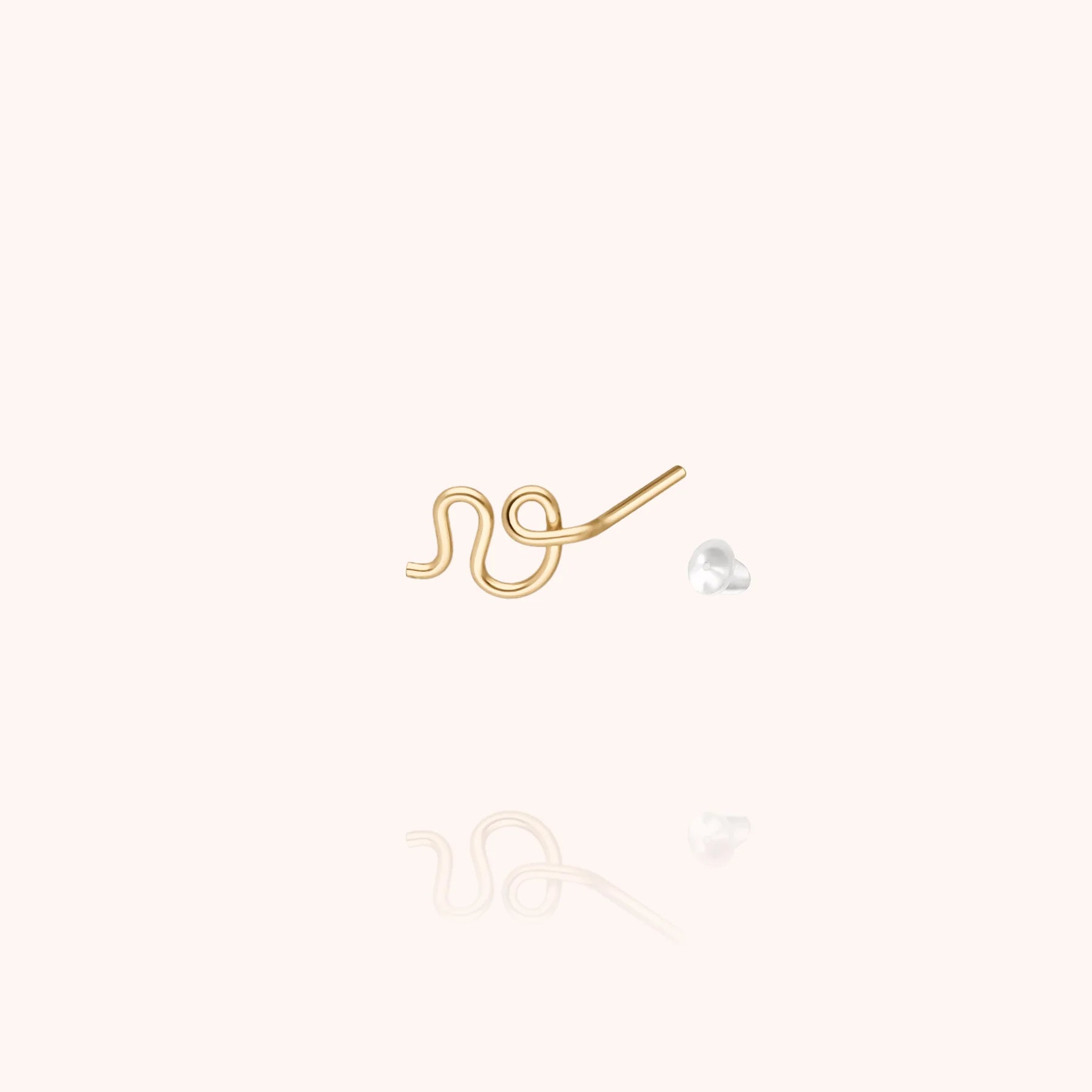 personalised jewellery initial stud earring letter v 14k yellow gold-filled handcrafted Atelier Paulin Australia