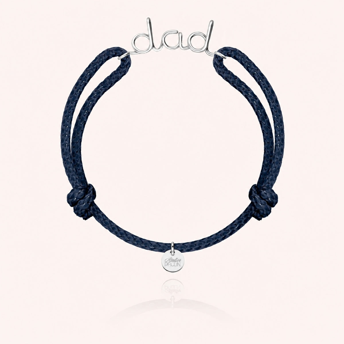 Dad Cord Bracelet - Silver