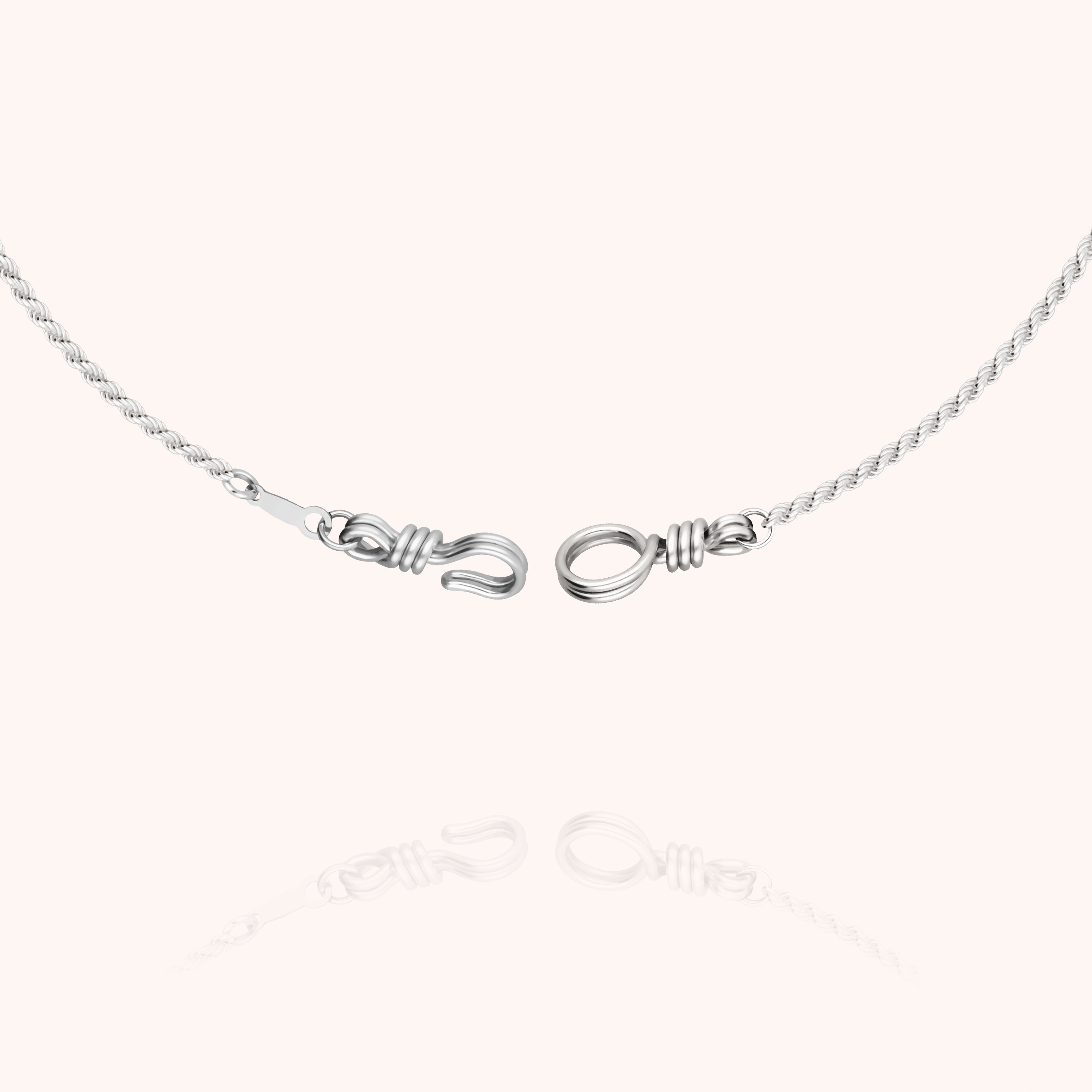 Collier Chaîne Rope Attache moi en silver 925 — bijou durable garanti à vie