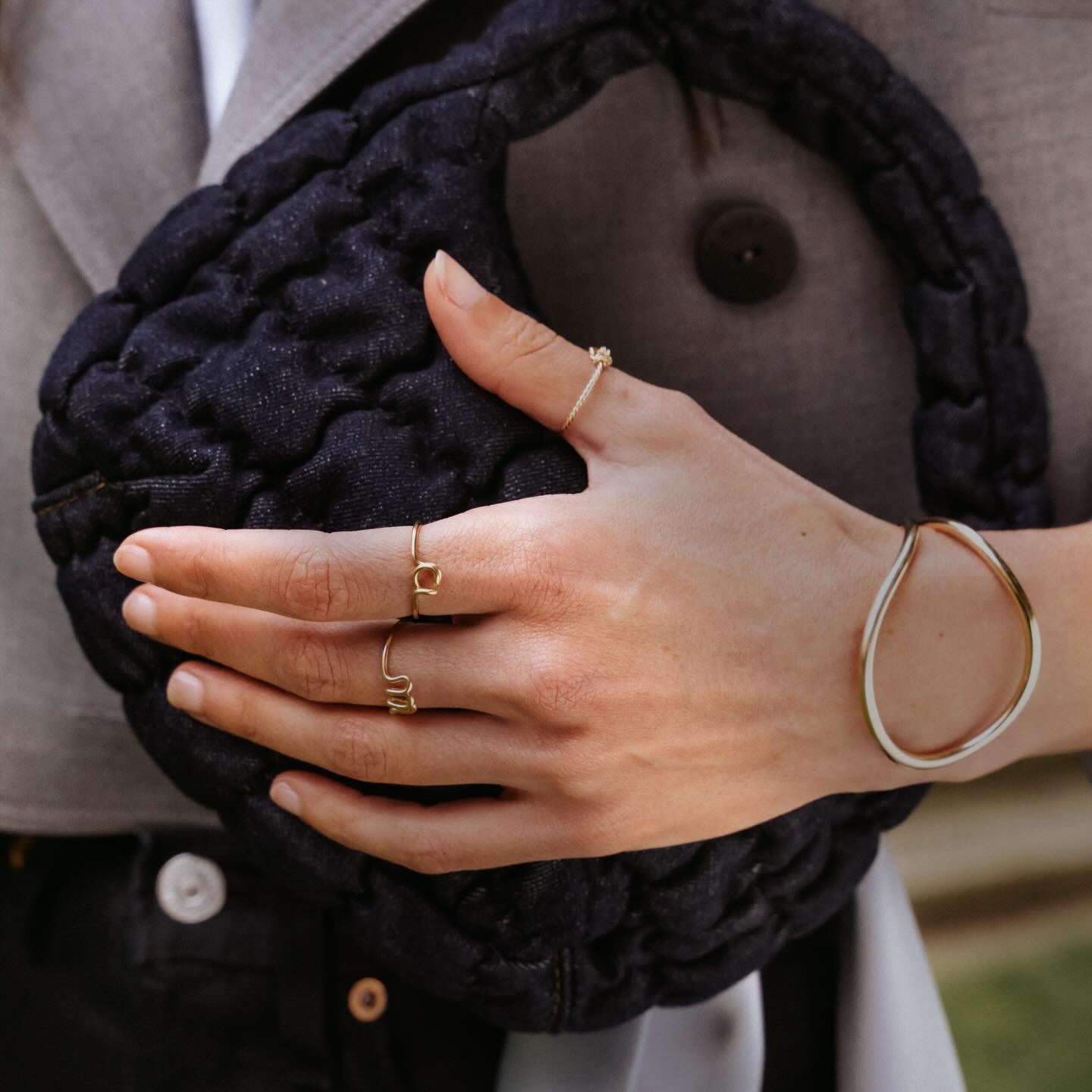 Initial Letter Ring - 14k rose gold-filled